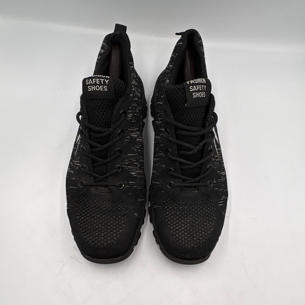 Black Lace-Up Fashion Safety Shoes, EU Size 43, Medium (D/M) Width - Picture 5 of 13